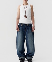 ESC STUDIO（イーエスシースタジオ）の「【ESC STUDIO】esc snug ribbed tank top / 【イーエスシーステュディオ】ESCスナッグリブドタンクトップ（タンクトップ）」