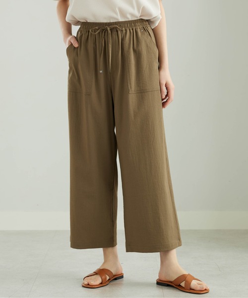 BELLUNA PLUS(ベルーナ)の「サラリ快適!ビンテージ調ワイドパンツ54(その他パンツ・レディース・カーキ/チャコール/グレイッシュベージュ/ネイビー・X-LARGE/LARGE/MEDIUM/SMALL)」の12枚目の写真
