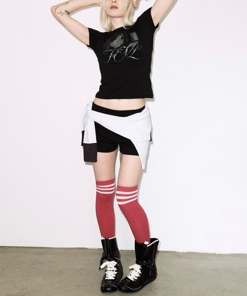 FANCY CLUB(ファンシークラブ)の「【FANCY CLUB】FCL SHADOW DOLL TEE / 【ファンシークラブ】FCLシャドードールグラフィックプリント半袖Tシャツ(Tシャツ/カットソー・レディース・ブラック/ブラック系その他・01/02)」の3枚目の写真