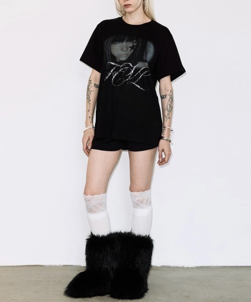 FANCY CLUB(ファンシークラブ)の「【FANCY CLUB】FCL SHADOW DOLL TEE / 【ファンシークラブ】FCLシャドードールグラフィックプリント半袖Tシャツ(Tシャツ/カットソー・レディース・ブラック/ブラック系その他・01/02)」の10枚目の写真