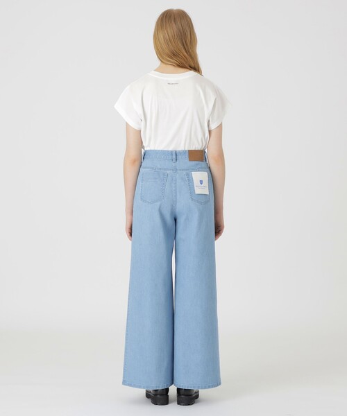 BLUE LABEL CRESTBRIDGE(ブルーレーベルクレストブリッジ)の「【BLUE LABEL DENIM】【接触冷感】ワイドパンツ(デニムパンツ・レディース・ブルー系その他4/ネイビー・40/36/38)」の16枚目の写真