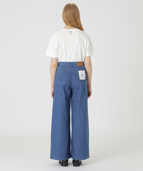 BLUE LABEL CRESTBRIDGE(ブルーレーベルクレストブリッジ)の「【BLUE LABEL DENIM】【接触冷感】ワイドパンツ(デニムパンツ・レディース・ブルー系その他4/ネイビー・40/36/38)」の8枚目の写真