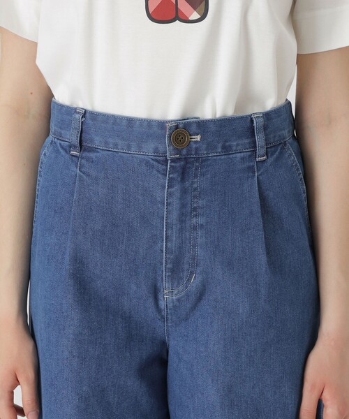 BLUE LABEL CRESTBRIDGE(ブルーレーベルクレストブリッジ)の「【BLUE LABEL DENIM】【接触冷感】ワイドパンツ(デニムパンツ・レディース・ブルー系その他4/ネイビー・40/36/38)」の7枚目の写真