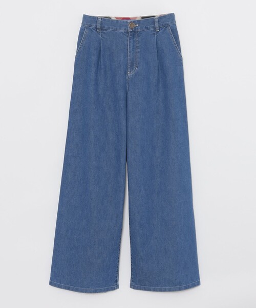 BLUE LABEL CRESTBRIDGE(ブルーレーベルクレストブリッジ)の「【BLUE LABEL DENIM】【接触冷感】ワイドパンツ(デニムパンツ・レディース・ブルー系その他4/ネイビー・40/36/38)」の3枚目の写真