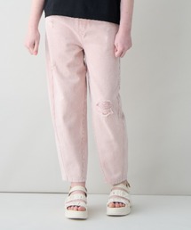 BISKEE | ダメージ加工デニムカーブパンツ/デニムパンツ ボトムス(カーゴパンツ)