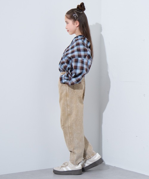 BISKEE（ビスキー）の「ダメージ加工デニムカーブパンツ/デニムパンツ ボトムス（カーゴパンツ・キッズ・ベージュ/ピンク・140cm/150cm/160cm）」の8枚目の写真