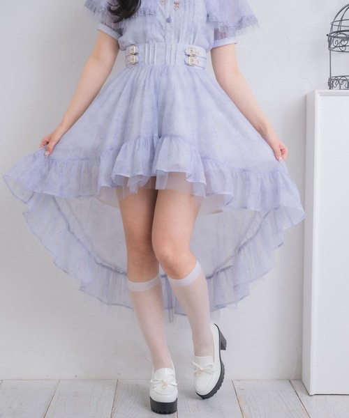 ROJITA(ロジータ)の「【セットアップ対応/新色登場】ストーン付きフィッシュテールスカート(スカート・レディース・アイボリー/ブラック/ブルー/ミント/ピンク・FREE)」の4枚目の写真