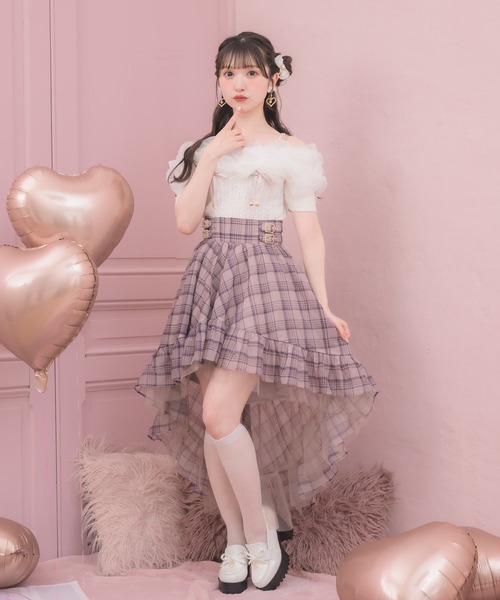 ROJITA(ロジータ)の「【セットアップ対応/新色登場】ストーン付きフィッシュテールスカート(スカート・レディース・アイボリー/ブラック/ブルー/ミント/ピンク/その他・FREE)」の6枚目の写真