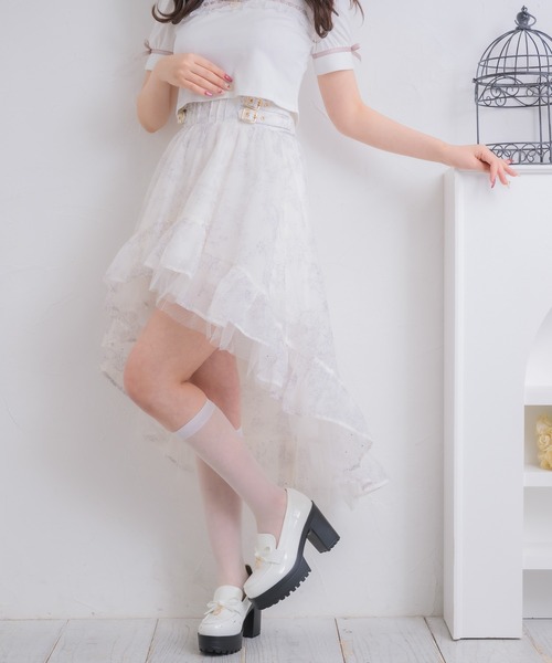 ROJITA(ロジータ)の「【セットアップ対応/新色登場】ストーン付きフィッシュテールスカート(スカート・レディース・アイボリー/ブラック/ブルー/ミント/ピンク・FREE)」の21枚目の写真