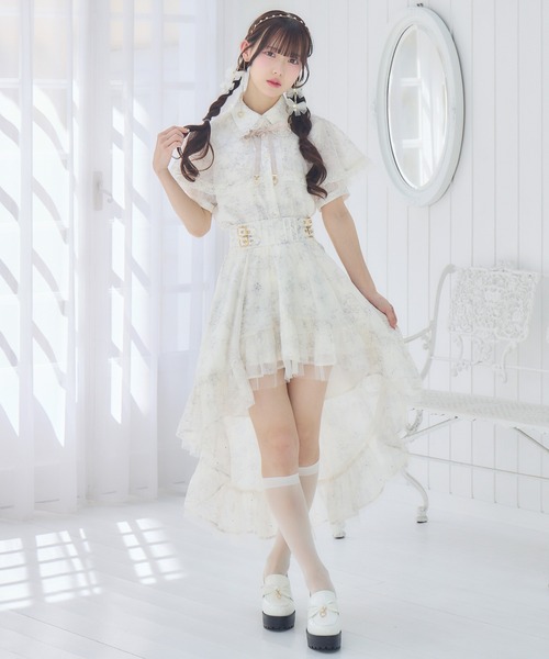 ROJITA(ロジータ)の「【セットアップ対応/新色登場】ストーン付きフィッシュテールスカート(スカート・レディース・アイボリー/ブラック/ブルー/ミント/ピンク・FREE)」の6枚目の写真