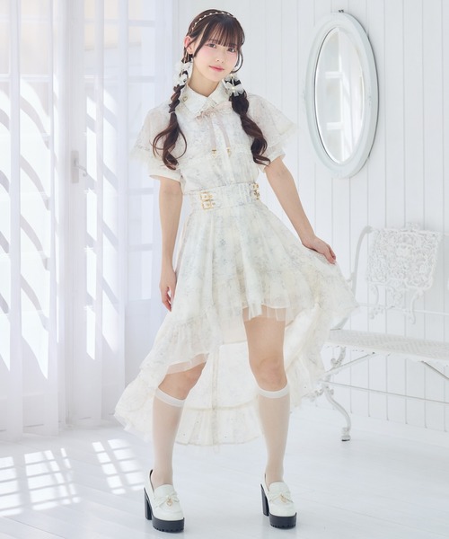 ROJITA(ロジータ)の「【セットアップ対応/新色登場】ストーン付きフィッシュテールスカート(スカート・レディース・アイボリー/ブラック/ブルー/ミント/ピンク・FREE)」の7枚目の写真