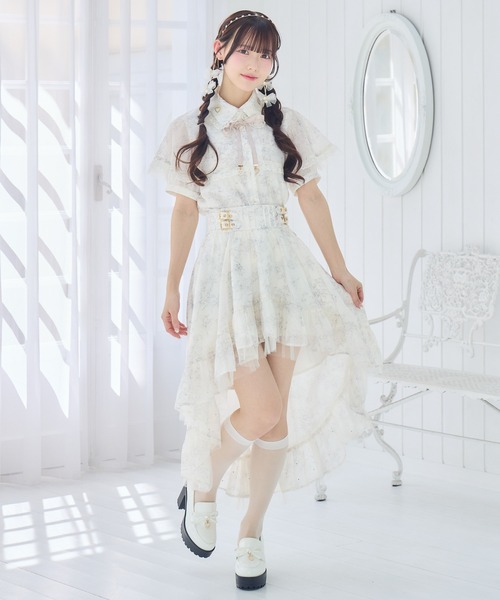 ROJITA(ロジータ)の「【セットアップ対応/新色登場】ストーン付きフィッシュテールスカート(スカート・レディース・アイボリー/ブラック/ブルー/ミント/ピンク・FREE)」の11枚目の写真