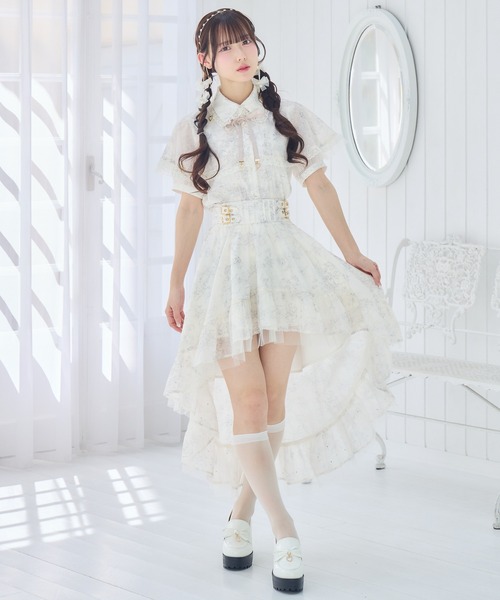 ROJITA(ロジータ)の「【セットアップ対応/新色登場】ストーン付きフィッシュテールスカート(スカート・レディース・アイボリー/ブラック/ブルー/ミント/ピンク・FREE)」の9枚目の写真
