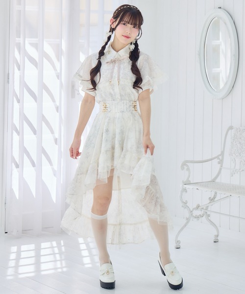 ROJITA(ロジータ)の「【セットアップ対応/新色登場】ストーン付きフィッシュテールスカート(スカート・レディース・アイボリー/ブラック/ブルー/ミント/ピンク・FREE)」の10枚目の写真