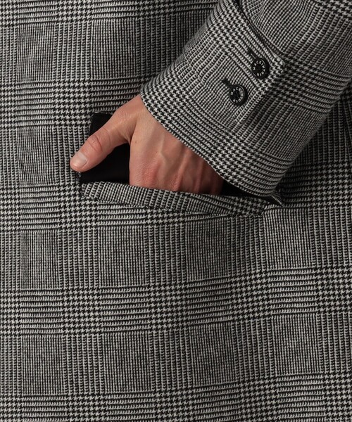 Mackintosh(マッキントッシュ)の「MACKINTOSH HUMBIE ウールグレンチェック ステンカラーコート(ステンカラーコート・メンズ・グレー系その他・40/36)」の4枚目の写真