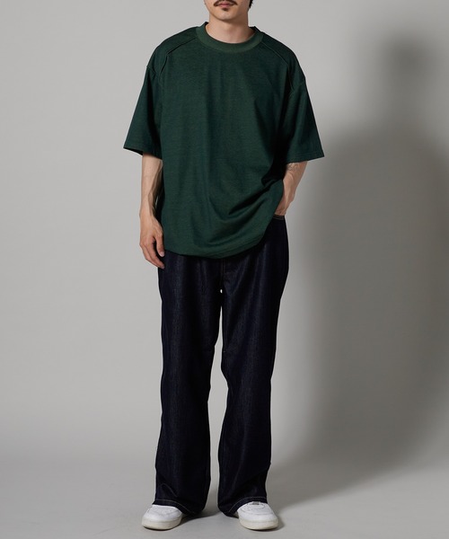 OK YESTERDAY(オッケーイエスタデイ)の「OK YESTERDAY / オーケー イエスタデイ ダブルフェイスTシャツ 秋 秋服 2026年秋冬(Tシャツ/カットソー・メンズ・グリーン/ネイビー・M/L)」の16枚目の写真