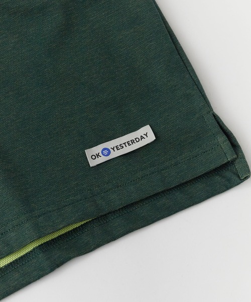 OK YESTERDAY(オッケーイエスタデイ)の「OK YESTERDAY / オーケー イエスタデイ ダブルフェイスTシャツ 秋 秋服 2026年秋冬(Tシャツ/カットソー・メンズ・グリーン/ネイビー・M/L)」の9枚目の写真