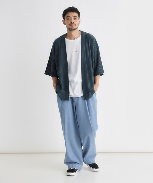 Right-on（ライトオン）の「五分袖カーディガンＴセット（カーディガン/ボレロ・メンズ・ブラック/グレー/グリーン・S/M/XL/L）」の20枚目の写真