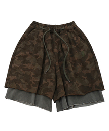 VINTAGE CAMO LAYERED 1/2 PANTS (Khaki)