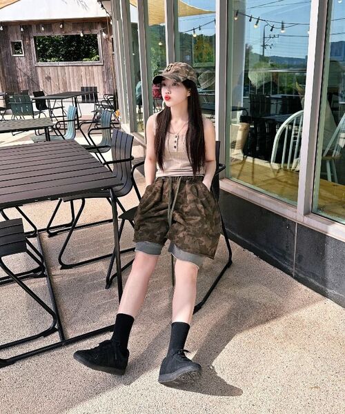 A NOTHING(アナッシング)の「VINTAGE CAMO LAYERED 1/2 PANTS (Khaki)(その他パンツ・レディース・その他・MEDIUM/LARGE)」の5枚目の写真