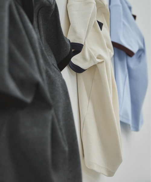 feepur（フェピュール）の「ソフトタッチコンパクトリンガーTee（Tシャツ/カットソー・レディース・ブルー/チャコールグレー/アイボリー/ブラウン・MEDIUM）」の21枚目の写真