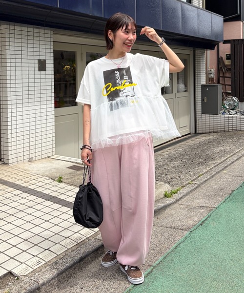 RODEO CROWNS WIDE BOWL(ロデオクラウンズワイドボウル)の「チュールドッキングトップス(その他トップス・レディース・ブラック/オフホワイト・FREE)」の21枚目の写真