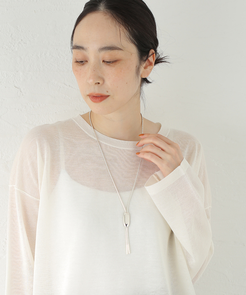 Spick & Span(スピックアンドスパン)の「EO / イオ LOOP TIE NECKLACE(ネックレス・レディース・シルバー・FREE)」の2枚目の写真