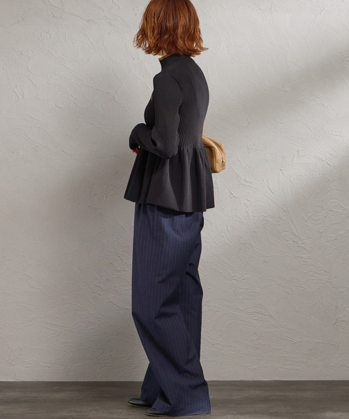 FRED PERRY（フレッドペリー）の「[FRED PERRY/フレッドペリー] ジップスルー ペプラムニットカーディガン（カーディガン/ボレロ・レディース・ブラック・10）」の16枚目の写真