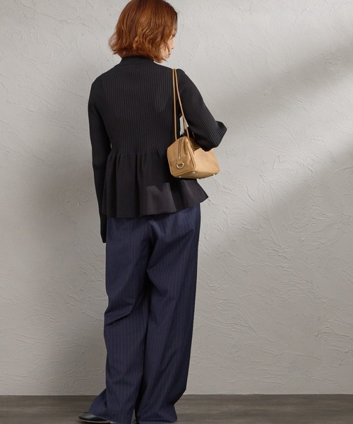 FRED PERRY（フレッドペリー）の「[FRED PERRY/フレッドペリー] ジップスルー ペプラムニットカーディガン（カーディガン/ボレロ・レディース・ブラック・10）」の15枚目の写真