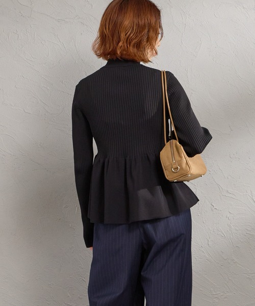 FRED PERRY（フレッドペリー）の「[FRED PERRY/フレッドペリー] ジップスルー ペプラムニットカーディガン（カーディガン/ボレロ・レディース・ブラック・10）」の18枚目の写真