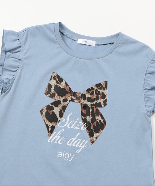 algy(アルジー)の「ヒョウガラりぼんフレンチスリーブワンピース(ワンピース・キッズ・サックスブルー/ブラック/アイボリー・160/150/140/130/120)」の15枚目の写真