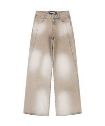 STUD WIDE PANTS [BEIGE]