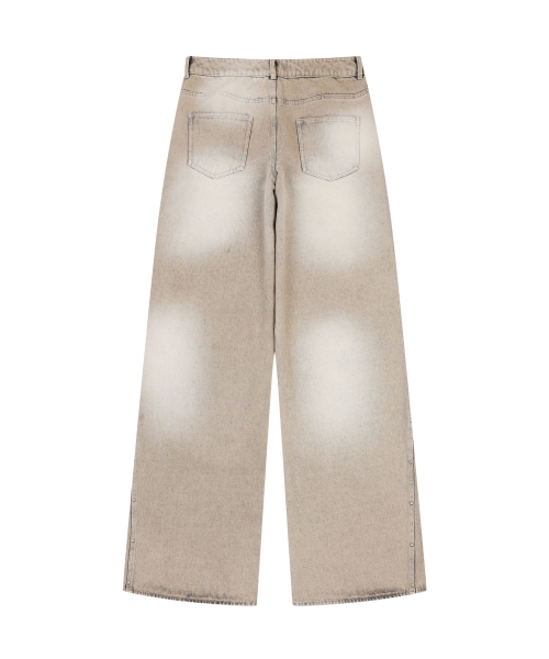 ORDINARY HOLIDAY（オーディナリー ホリデー）の「STUD WIDE PANTS [BEIGE]（デニムパンツ・レディース・その他・SMALL/MEDIUM）」の2枚目の写真