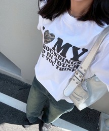 ハートモチーフLOVEデザイン半袖Tシャツ