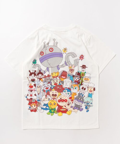 ANPANMAN KIDS COLLECTION(アンパンマンキッズコレクション)の「アンパンマン ばいきんまん みんな大集合Tシャツ 大人(Tシャツ/カットソー・キッズ・オフホワイト・L/LL/S/M)」の3枚目の写真