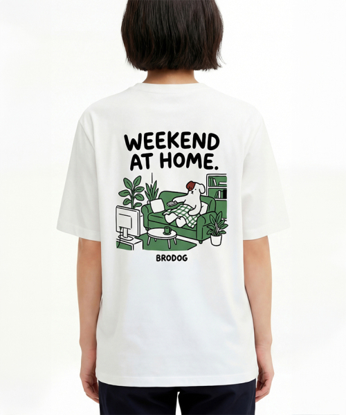 OKSTAR(オクスター)の「週末ブロドッグ半袖Tシャツ(Tシャツ/カットソー・レディース・ホワイト/ブラック・SMALL/MEDIUM/LARGE/X-LARGE/2XL/3XL/4XL)」の5枚目の写真