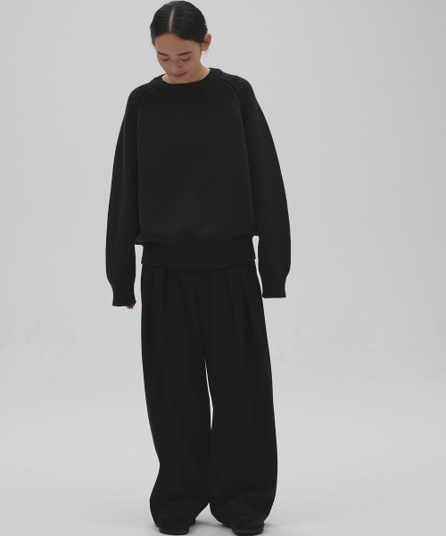 TODAYFUL（トゥデイフル）の「Raglan Knit Pullover（ニット/セーター・レディース・ブラック/ブラウン・FREE）」の3枚目の写真