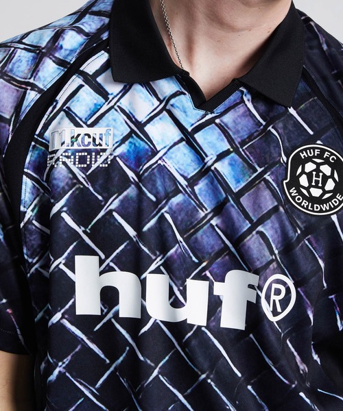HUF(ハフ)の「DIAMOND PLATE JERSEY(ジャージ・メンズ・ブラック・M/S)」の6枚目の写真