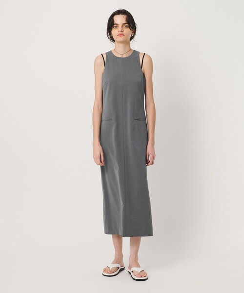 H BEAUTY&YOUTH UNITED ARROWS(エイチビューティーアンドユースユナイテッドアローズ)の「<H>ポリエステル タンクドレス(ワンピース・レディース・ダークグレー/ブラック・S/M)」の1枚目の写真