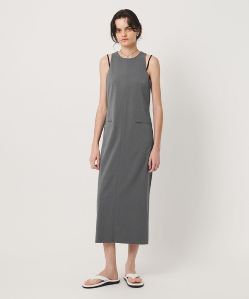 H BEAUTY&YOUTH UNITED ARROWS(エイチビューティーアンドユースユナイテッドアローズ)の「<H>ポリエステル タンクドレス(ワンピース・レディース・ダークグレー/ブラック・S/M)」の5枚目の写真
