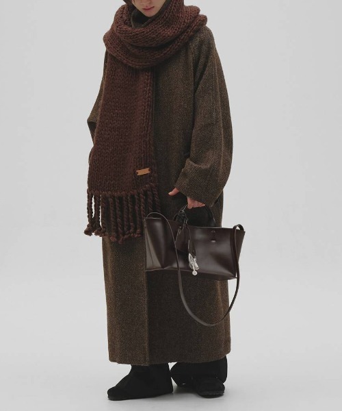 TODAYFUL（トゥデイフル）の「【TODAYFUL/トゥデイフル】Useful Leather Bag (M)/レザーバッグ（ショルダーバッグ・レディース・ダークブラウン/ブラック・FREE）」の6枚目の写真
