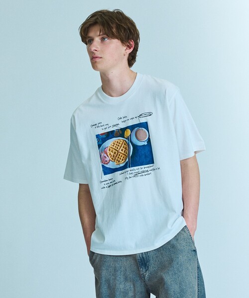 ABAHOUSE(アバハウス)の「WEEKEND BREAKFAST プリントTシャツ / オーバーサイズ/ LE TRIO ABAHOUSE(Tシャツ/カットソー・メンズ・ホワイト・48/46)」の8枚目の写真