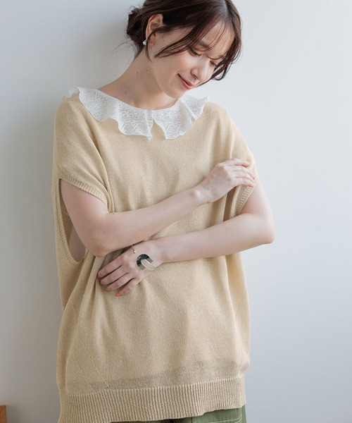 studio CLIP(スタディオクリップ)の「【GOOD PRICE】フリルカラーフレンチプルオーバー(Tシャツ/カットソー・レディース・ブラック/グレー/オフホワイト/ネイビー・FREE)」の20枚目の写真