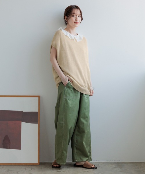 studio CLIP(スタディオクリップ)の「【GOOD PRICE】フリルカラーフレンチプルオーバー(Tシャツ/カットソー・レディース・ブラック/グレー/オフホワイト/ネイビー・FREE)」の19枚目の写真