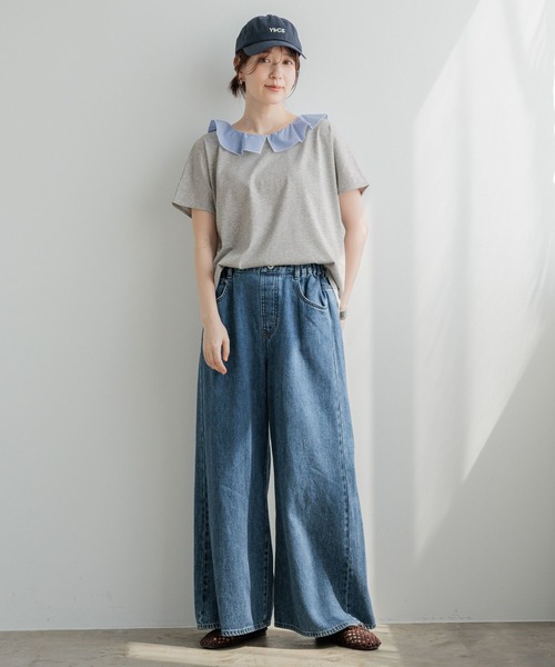 studio CLIP(スタディオクリップ)の「【GOOD PRICE】フリルカラーフレンチプルオーバー(Tシャツ/カットソー・レディース・ブラック/グレー/オフホワイト/ネイビー・FREE)」の16枚目の写真