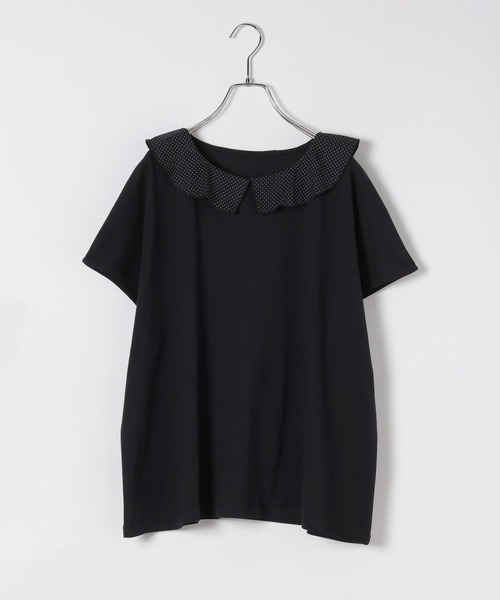 studio CLIP(スタディオクリップ)の「【GOOD PRICE】フリルカラーフレンチプルオーバー(Tシャツ/カットソー・レディース・ブラック/グレー/オフホワイト/ネイビー・FREE)」の9枚目の写真