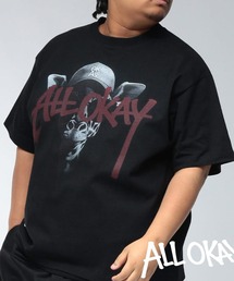 Tシャツ 半袖 メンズ 大きいサイズ キリン×ロゴプリント クルーネック カットソー ALL OKAY オールオーケー