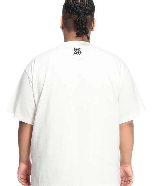 SAKAZEN(サカゼン)の「Tシャツ 半袖 メンズ 大きいサイズ キリン×ロゴプリント クルーネック カットソー ALL OKAY オールオーケー(Tシャツ/カットソー・メンズ・ブラック/ホワイト・3XL/2XL/LL)」の11枚目の写真
