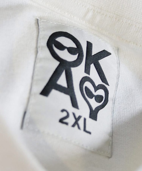 SAKAZEN(サカゼン)の「Tシャツ 半袖 メンズ 大きいサイズ キリン×ロゴプリント クルーネック カットソー ALL OKAY オールオーケー(Tシャツ/カットソー・メンズ・ブラック/ホワイト・3XL/2XL/LL)」の16枚目の写真