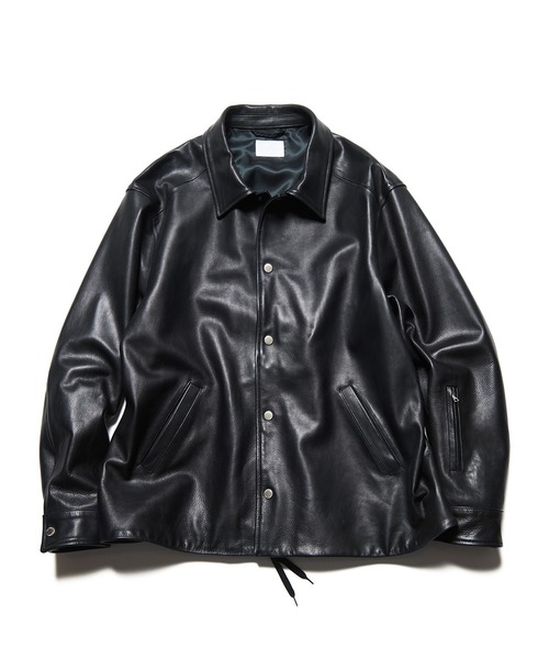 SOPHNET.(ソフネット)の「LEATHER COACH BLOUSON(ブルゾン・メンズ・ブラック・2/1/5/4/3)」の1枚目の写真